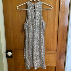 Gold Sequin Hollister Racerback Minidress
